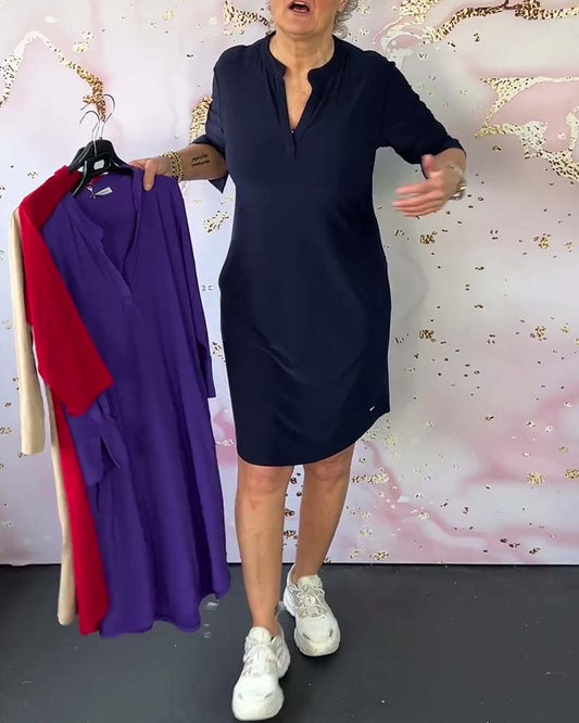 Magda | Elegancka sukienka z dekoltem w serek